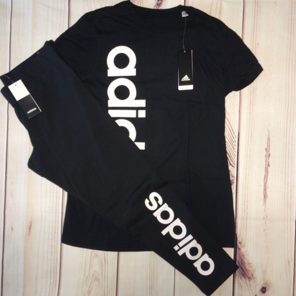 adidas Pants - New adidas spell out leggings tshirt set